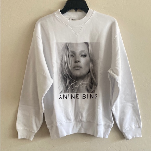 ANINE BING Ramona Kate Moss Cotton Sweatshirt NWT - Picture 9 of 16